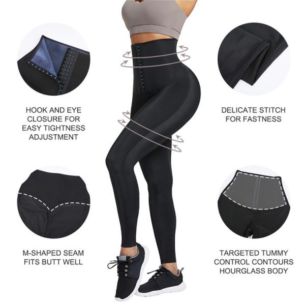 HEXIN Bodycon Sports Pocket Body Shaper Butt Lift Plaid Women's Panties Waist Trainer