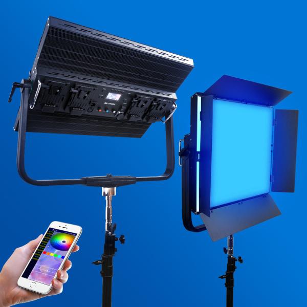 GL-5000C 500W Daylight Dimmable RGB LED Studio Lights Alumilum Bright Film Light