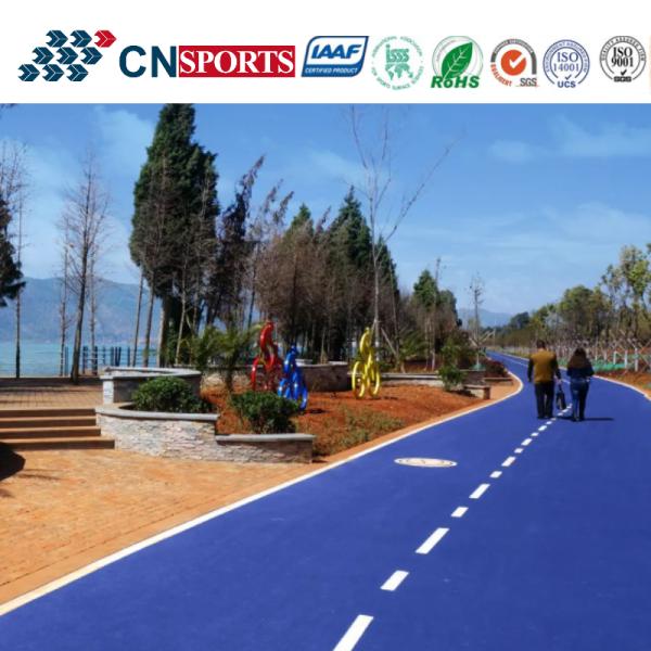 Environmental Protection Polyurethane Crystal Road Flooring Uvioresistant Colorful