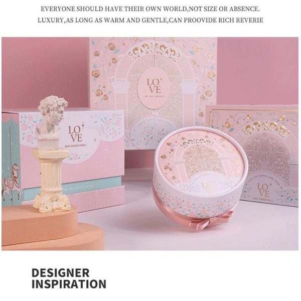 Подарочная коробка розового дня рождения картона дизайна феи подарочной коробки белого восхитительная упаковывая ориентированную на заказчика коробку