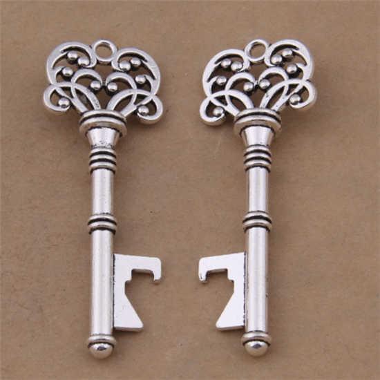 Die casting antique bronze head key shape beer bottle opener, innovative wedding favor, promotion gift