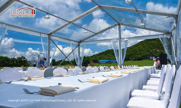 200-300 People Waterproof Clear Party Tent with Clear Top for Outdoor Parties and Events