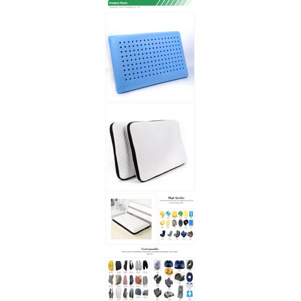 Removable and Washable Blue Gel Memory Foam King Size Pillow for a Good Night's Sleep