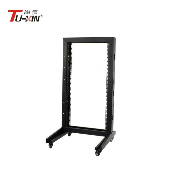 Universal 22U 2 Post Open Frame Server Rack Impact Resistance For Most IT Environments