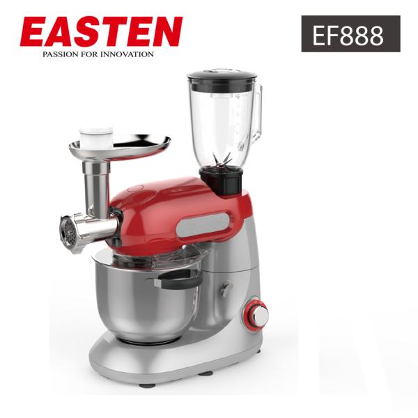 Easten Kitchen Plastic Stand Food Mixer EF888/ 1000W Electric Dough Cake Stand Mixer With Meat Grinder