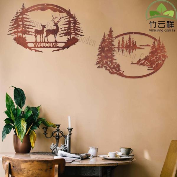 Wood Wall Art Forest Animal Rustic Wall Art Decor Laser Cutting