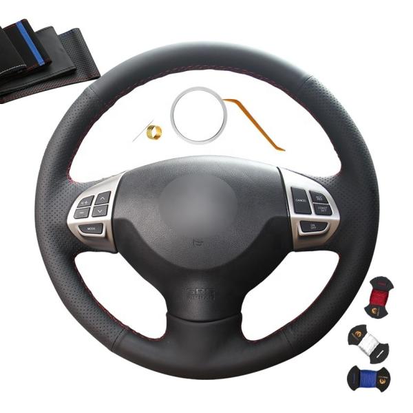 High Quality Steering Wheel Cover for Mitsubishi Lancer X 10 2007-2015 for Mitsubishi Outlander 2006-2013