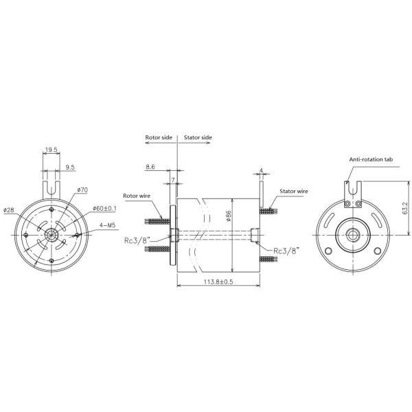 локальные сети 10A 25.4mm 1000M смещают кольцо для военной индустрии