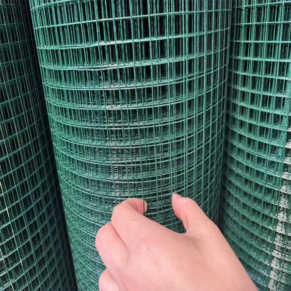1/2 Inch Green PVC Coated Welded Wire Mesh Rolls Hardware Cloth