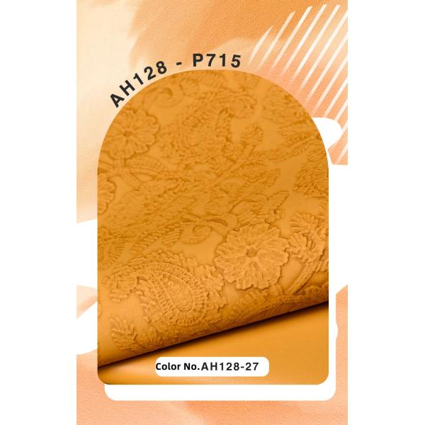 3D Retro Floral en relief de cuir en PVC pour sac à main Boîte d'emballage Tissu décoratif Placemat Faux cuir