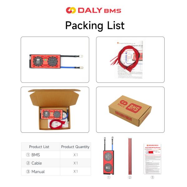 12V/48V/60V/72V Lithium BMS 3S-32S Battery Management System 20A/100a/250A Lifepo4