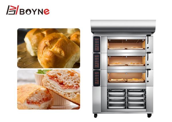 6 plataforma comercial Oven Easy To Clean da padaria das bandejas 16.65KW e lata que coze muito o tempo do onr