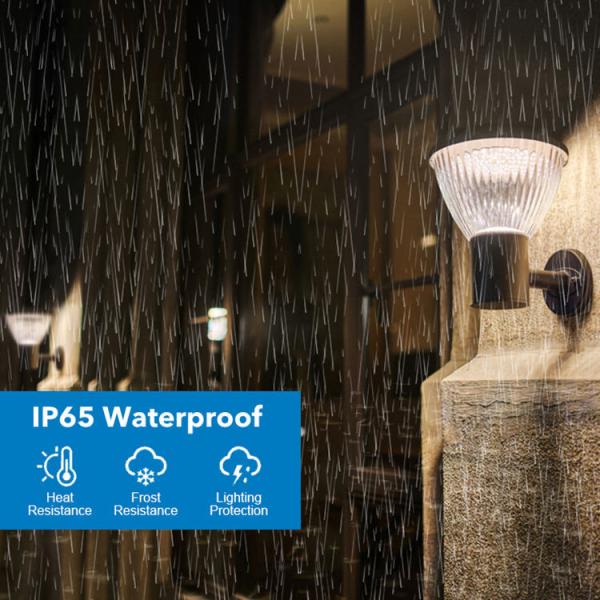 Modern Outdoor IP65 Garden Solar Wall Light Warm White LED Induction Wall Lamp
