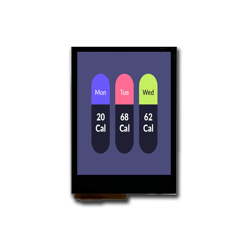 2.4-inch 240x320 Resolution RS232 Interface LCD Display Module with UART Board