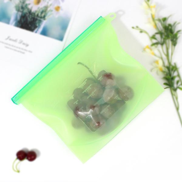 4 saco reusável livre 1500ML da preservação de alimento do silicone das cores BPA
