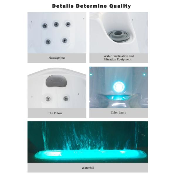 2.5 л.с. * 2 скорости Бальбоа Управляемый 5 человек Американский акриловый домашний спа горячая ванна E-160S