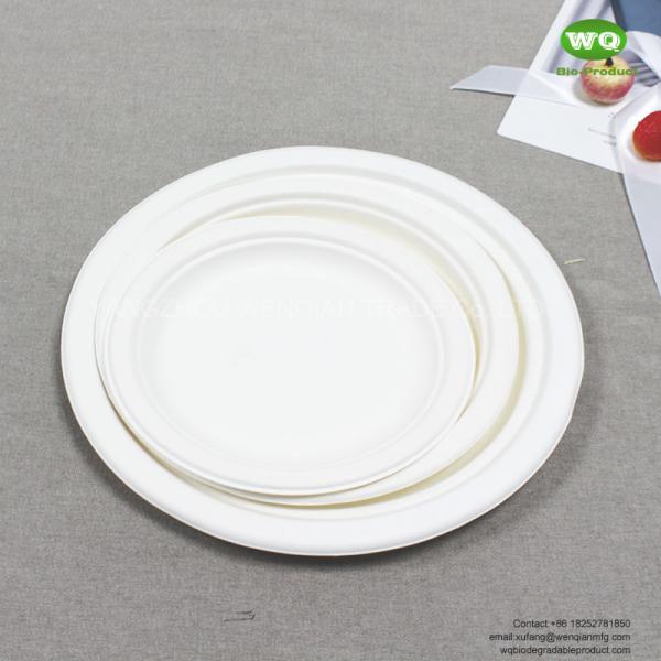 Eco-friendly Sugarcane Australia plate 6 inch 7inch 9inch 10 inch,factory price compostable party plates in bulk