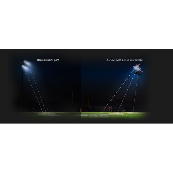 Gary or Black Housing Color Rugged IP66 LED Stadium Lights with Flexible Fixtures and Detachable Driver Box