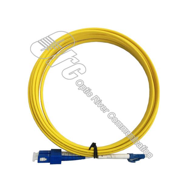 LC - SC Multimode Fiber Optic Patch Cord 2.0mm Duplex Yellow