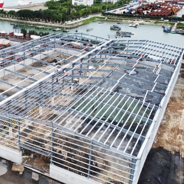 Light Steel Structure Building Warehouse , Industrial Steel Fabricated Building