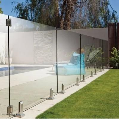 Customized Logo Toughened Glass Frameless Pool Fence for Industrial and Decorative