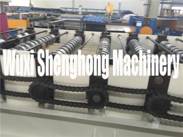 Refine Steel Plates Wall Panel Roll Forming Machine , Corrugated Sheet Forming Machine