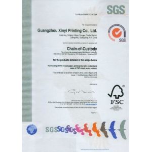 Guangzhou Xinyi Printing Co.,Ltd. Certifications