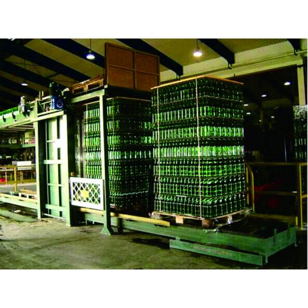Glass Pet Plastic Empty Bottle Palletizer Machines / Depalletizer Machine , Automated Palletizer High / Low Level