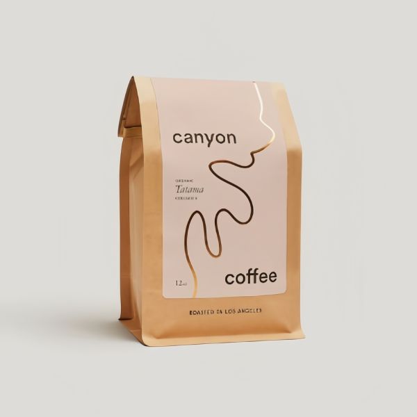 Eco Friendly Kraft Coffee Packaging Pouch Scratch Resistant Resealable Coffee Bags