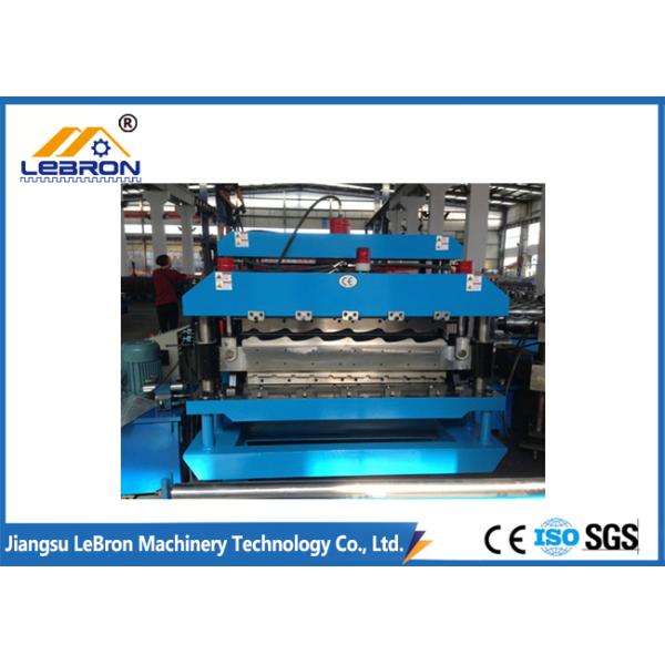 Full Automatic Double Layer Roll Forming Machine PLC Control Hydraulic Cut Device
