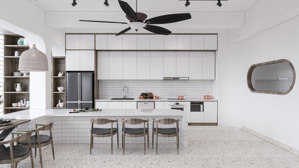 Vendeur en gros Armoires de cuisine Ensemble d' îles pour les petites chambres Armoires de conception