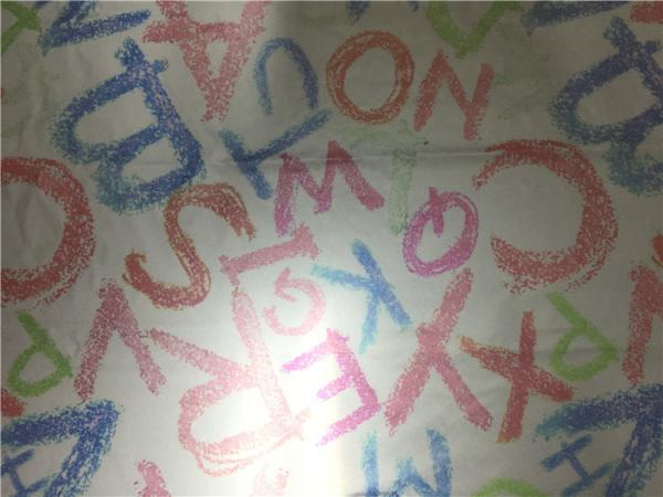 Safety Coat 0.13mm Reflective Garment Leather Fabric Printed With Letters