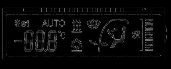 Vehicle Controller HTN Display Seven Segment Lcd Customized PIN Connector