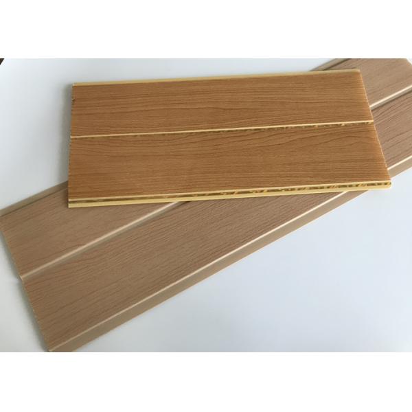 Middle Groove Printing PVC Wood Panels Easy to install wooden color PVC panels Surface Fire Retardant