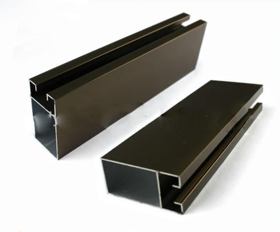 Anodized Aluminum Curtain Wall Profile Champagne Color For Decoration / Industrial
