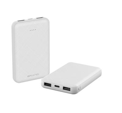 5000mAh Ultra-Slim Grade-A Polymer Power Bank 10W Fast Charge B/W
