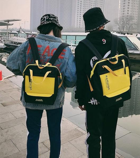 Fashion casual hip-hop style color tidal students bag backpack factory outlet