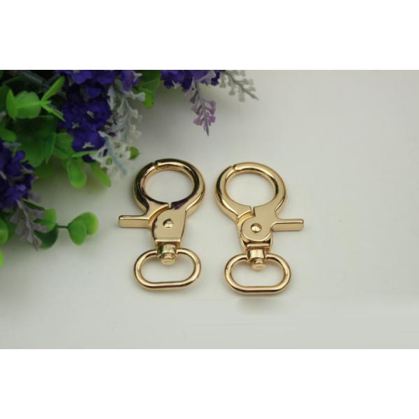 Bag accessory oval shape gold 20 mm metal dog leash snap hook for women handbag wholesale