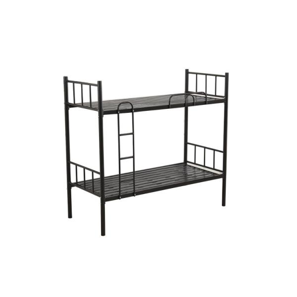Black Strong Metal Bunk Beds , Metal Double Decker Bed Disassembly Design