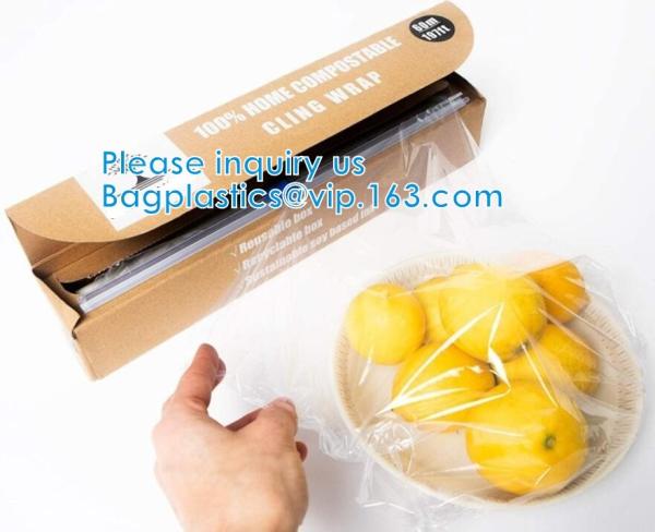 Compostable Biodegradable Corn PLA Foil Roll Wrap Film, PVC Cling Film, Fresh Food Wrap Cover, Food Wrap PE Cling Film
