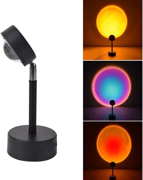 Sunset Lamp Projector for Room,LED Sunset Projection Night Light with Remote Control 16 Colors,Photography/Selfie/Home/L