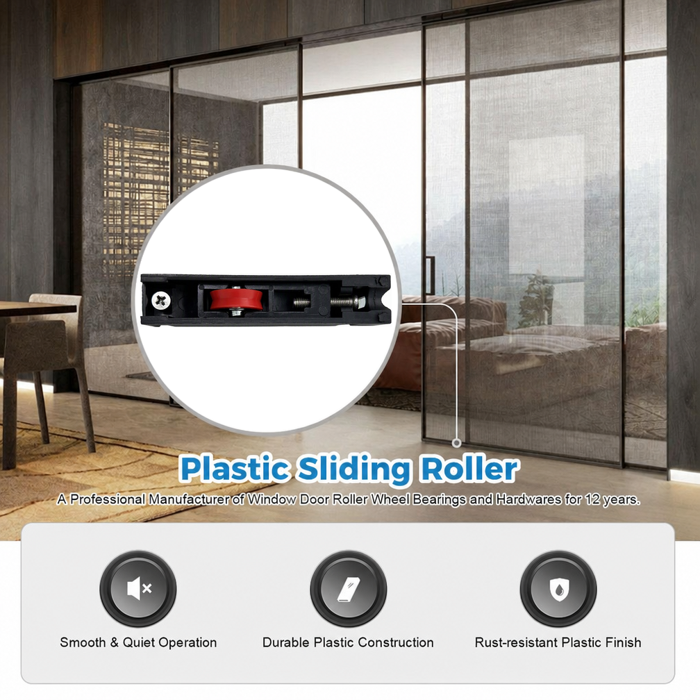 20mm V Groove Single Wheel Sliding Door Roller Nylon Window Roller Pulley Wheel