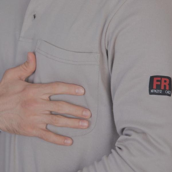 Рубашка CAT2 FR henley работы FRC наградного предохранения от Fr облегченная обработала рубашку