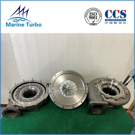 Water Cooled T-AT14 Marine Turbocharger With 500KW Engine