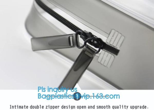 transparent pvc easy take away travel use toothbrush bag, printed zipper PVC Travel Bag For Toothbrush, travel pvc toile