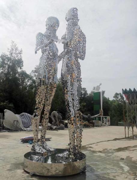 Outdoor Large Abstract Stainless Steel Sculpture For Public Decoration