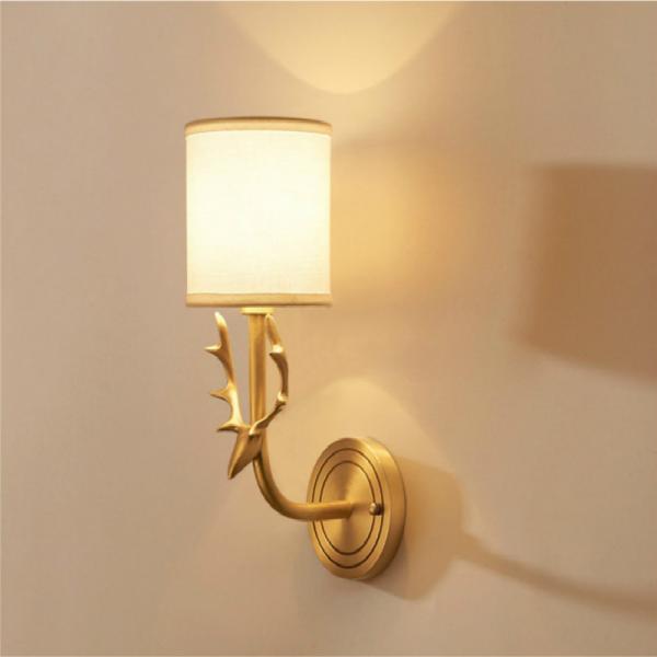 American All Copper Deer Head Wall Lamp European Living Room deer wall lamp (WH-OR-106)