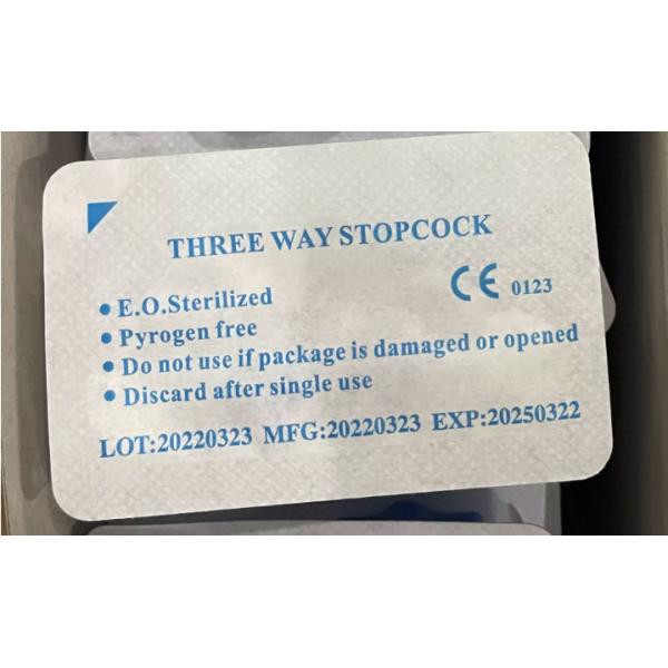 PP PVC EOS Sterilization Three Way Stopcock Disposable With Extension Tubes