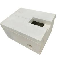 AZS ladrillo de circo de corindón para horno de vidrio material de color blanco baja porosidad aparente