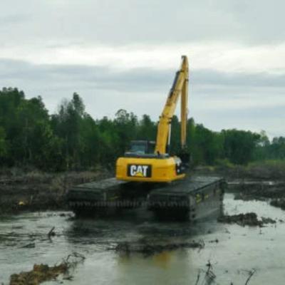 Heavy Duty Amphibious Excavator Pontoon Undercarriage PC75 PC80 Excavator Parts